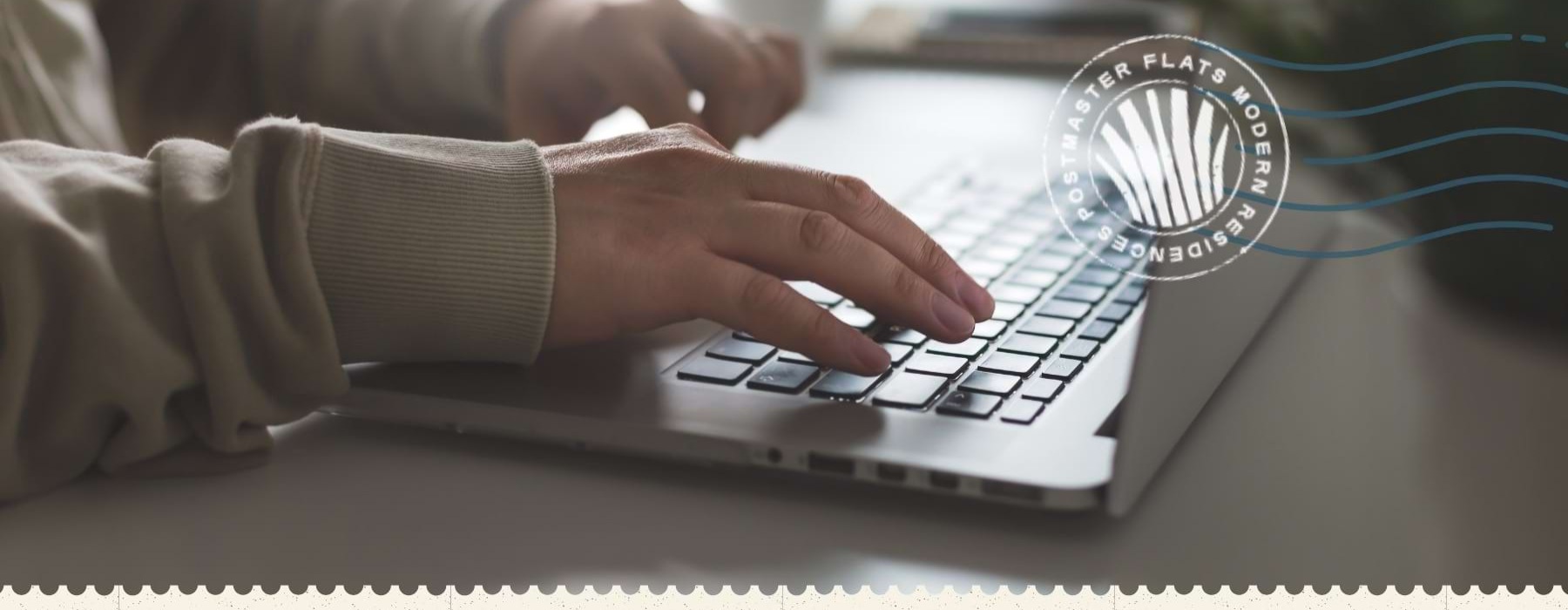 a person typing on a laptop