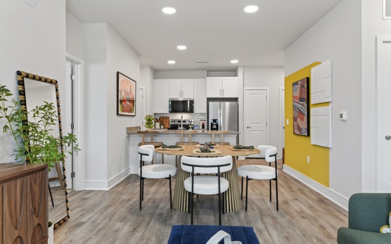 Spacious floor plans with room for a dining table